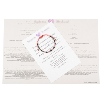 Bransoletka celebrytka czarny TURMALIN Kwarc Różowy HEMATYT ochrona miłość